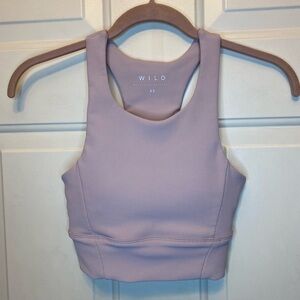 WILO Sports Bra Ribbed Sz XS Pale Lavender EUC